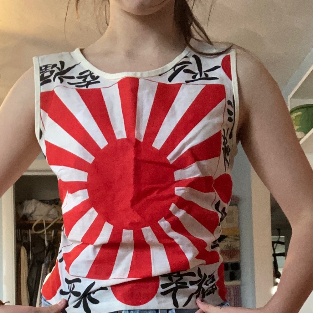 Hand painted Asian tank